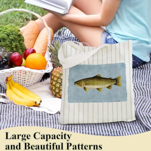 Canvas Tote Bag for Women - color: Fish
