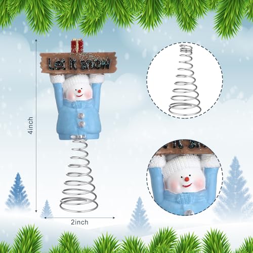 Namalu Small Snowman Tree Topper for Tree 4 Inch Winter Snowman Ornaments Decorations for Winter Home Christmas Wine Bottle Wedding New Year Holiday Party Decoration - style: Snowman