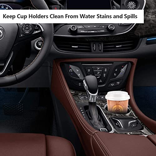 Britimes Car Coasters for Drinks, 2 Pack Ceramic Stone 2.56" Grey - color: Black White
