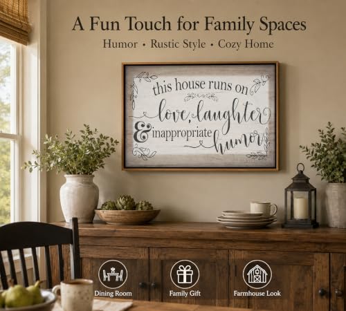 Framed Funny Family Quotee Canvas Wall Art,Inspirational Picture Wall Decor - color: Funny slogans, size: 10"L x 8"W