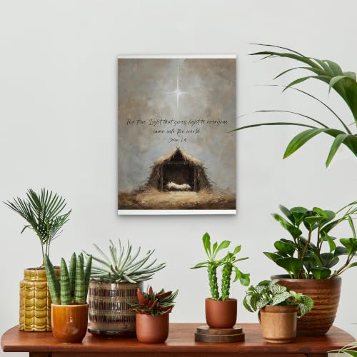 KSDUT Vintage Nativity Scene Christmas Framed Wall Art 11x14 Inch - color: Christmas-18