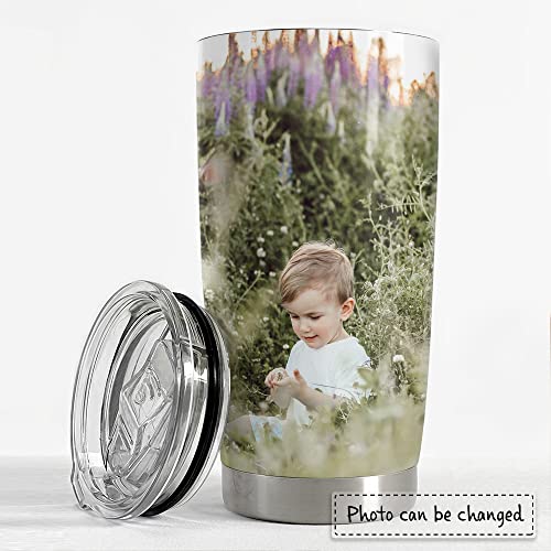 Personalized Photo Tumbler With Lid Custom Photo 20oz 30oz Tumblers with Lid Gift for Family Mom Dad Couple Best Friends Christmas Birthday Anniversary - color: Photo 2