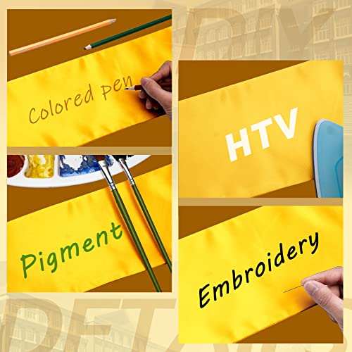 Geyoga 24 Pcs Graduation Stole Bulk Sublimation Blank 70 in - color: Yellow