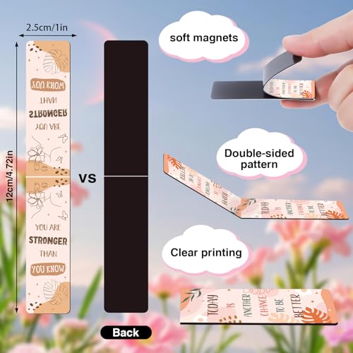 Wxiben 30 Pcs Motivational Magnetic Bookmark Boho Book Mark Page Clip - style: Boho Motivational