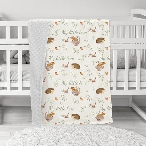 Fleece Baby Blankets for Girls & Boys, Infant Toddler Blanket - color: Gray Jungle Animal