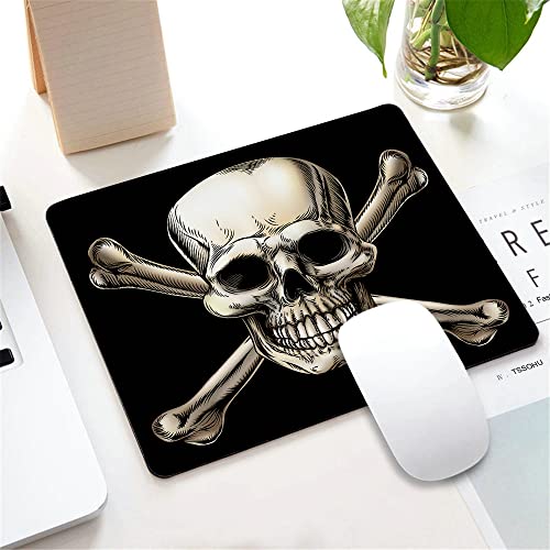 Mouse Pad, Skull Mouse Pad, Washable Square Cloth Mousepad for Office Laptop, Non-Slip Rubber Base Mouse Pads for Wireless Mouse, Computer Mouse Pads for Desk - color: TSP157