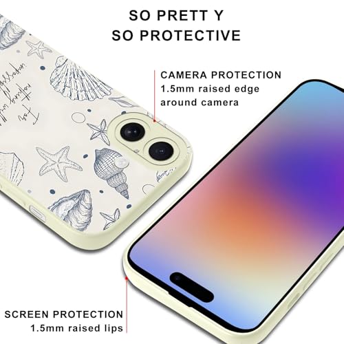 Summer Beach Shells Phone Case for iPhone 17 Case Christian Bible Verses Pattern Shockproof Soft Protective for Women Men Phone Cover Funda for iPhone 17 6.3 Inch - color: Summer, size: for iPhone 17