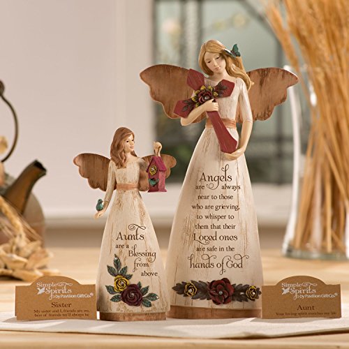 Pavilion Gift Company- Sympathy - 9" Angel Figurine Religion Faith Religious Grief Bereavement Memorial Sympathy Funeral Remembrance Home Decor