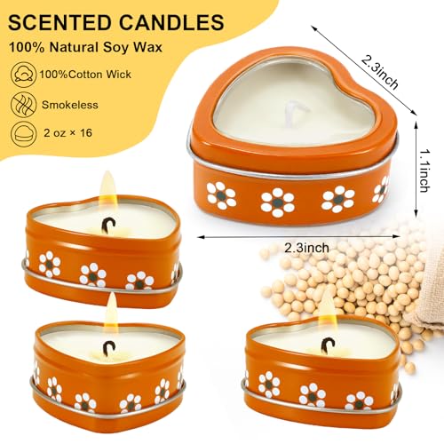 Yuntau 16 Pcs Cielito Lindo Party Candles Mexican Scented, Floral Style - style: Floral Style