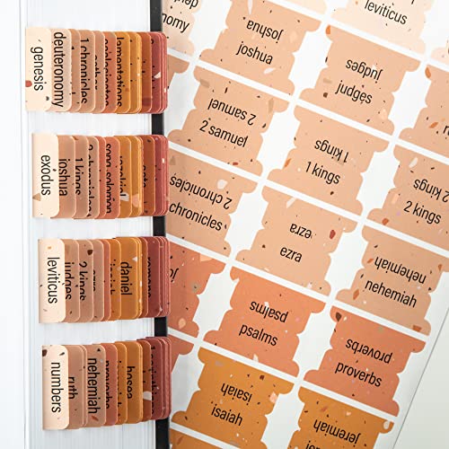 DiverseBee Laminated Bible Tabs for Women and Men (Terrazzo Theme) - color: Terrazzo