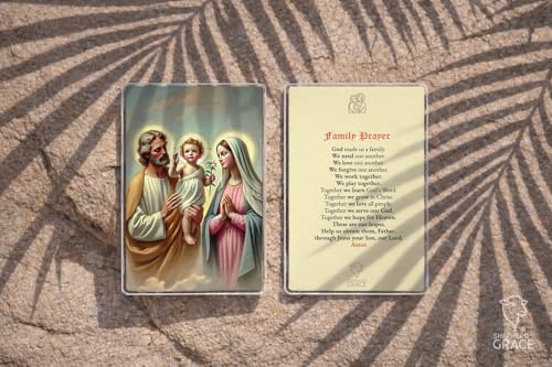 Holy Family Protection Prayer Cards, Pocket Size 5-Pack