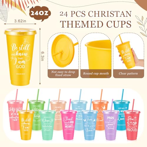 Hollowfly 24 Set/96 Pcs Christian Church Religious Gifts Bulk(Pastel) - color: Pastel