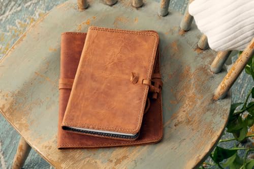 Compact NIV Bible - Genuine Leather Signature Edition, 6" x 9" Portable Size with Leather Pull-Tie Closure - Handcrafted in Honduras - Durable, Luxurious, Easy-to-Read New International Version - color: Signature Chocolate