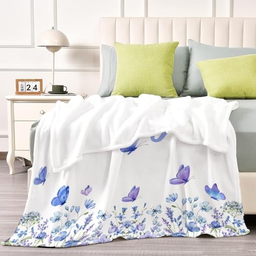 Customized Butterfly Baby Blanket - Personalized Soft Fleece Bed Throw for Newborns, Toddlers - Girls & Boys - Birthday & Christmas - color: Design09