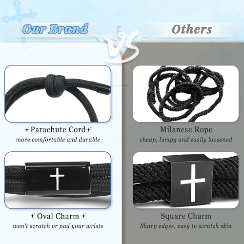 PEALICIOUS First Communion Gifts for Girls Boys, Cute Cross Bracelet as 1st Communion Favors Holy Religious Jewelry Christian Catholic Gifts for Son Daughter Niece, Easter Basket Stuffers for Teen - style: Boys First Communion