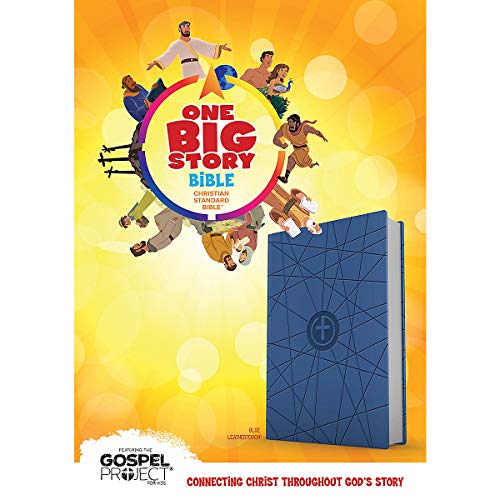 CSB One Big Story Bible, Blue LeatherTouch, Red Letter, Presentation Page, Study Helps for Children, Christ Connections, Memory Verses, Full-Color Maps, Easy-to-Read Bible Serif Type