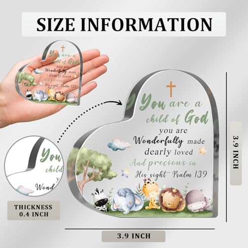 Christian Baptism Gifts for Girls Boys Newborn, Inspirational Godchild Decor for Home, Religious Christening Confirmation Catholic Sign Decorations for Granddaughter Grandson - style: Baptism Sign 026