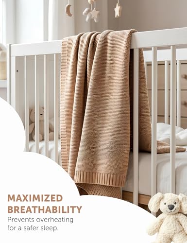 Organic Baby Blanket – 100% Organic Cotton | Ultra-Soft Breathable Newborn Receiving Blanket | Hypoallergenic, Chemical-Free | Unisex Baby Gift | 30x40 Inches (Somon) - color: Somon