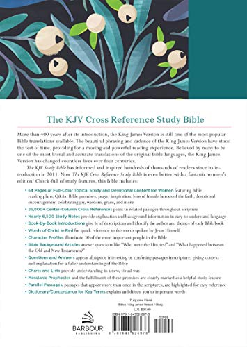 The KJV Cross Reference Study BibleâTurquoise Floral