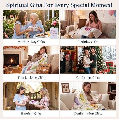 WRAPIX Christian Gifts for Women Faith - Soft Fleece Throw Blanket 50x60 in - color: White - Chosen Seed, size: 50x60 inches