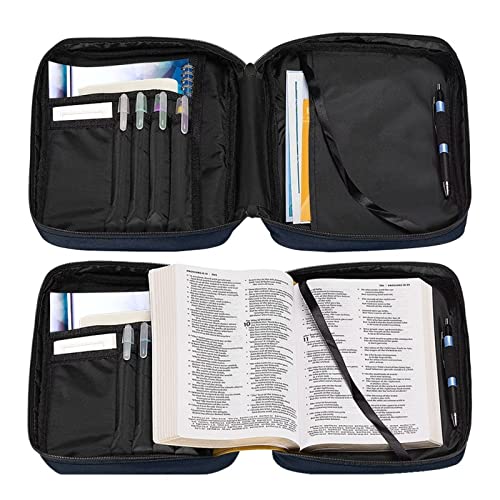 Suobstales Deer Bible Covers for Women Men Bible Case Camo American Flag Bible Bag Bible Accessories with Handle and Zippered Pocket Bible Tote Bag for Kids - color: Deer American Flag