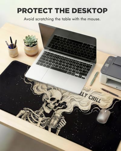 Mouse Pad, Desk Mat, 31.5x11.8in Large Mousepad, Skeleton - color: Skeleton