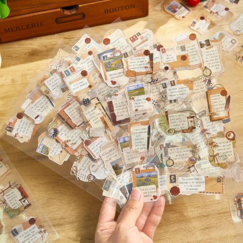 120Pcs Vintage Motivational Quotes Stickers for Junk Journal - color: Famous Quote