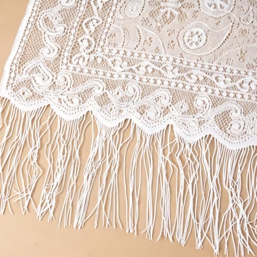 GERINLY Lightweight Scarves Fashion Print Cotton Feel Scarf for Women Shawl - color: Purewhite