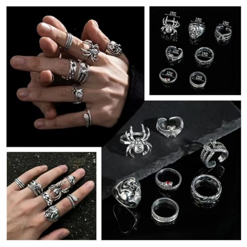 36 Pieces Silver Jewelry Set for Men Stainless Steel Cuban Link Chain Bracelet Cross Pendant Necklace Classic Ring Hip Hop Jewelry Pack for Men