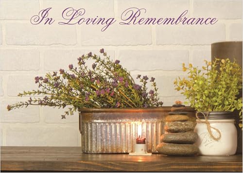 KJV Floral Still Life Sympathy Card, 1 Count - color: Tranquil Decor