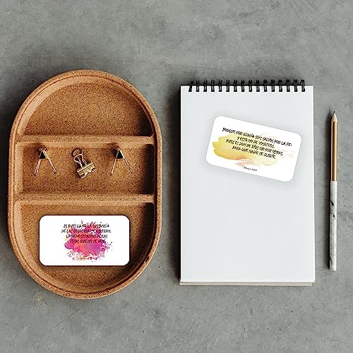 Inspiring Spanish Prayer Cards: 60 Assorted Mini Scripture Cards with Religious Bible Verses, Encouragement Messages, and Christian Motivational Gifts - style: Watercolor