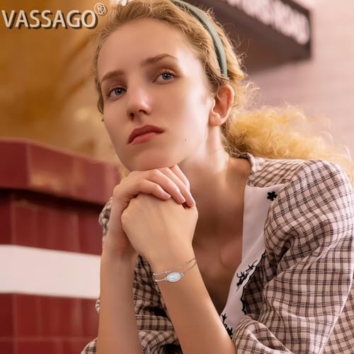 VASSAGO Virgin Mary Bracelet for Women Men Double-Sided Virgen de Guadalupe Rosary Bracelet Medal Handmade Braided Rope Catholic Christian Religious Jewelry Gift - color: Silver 11