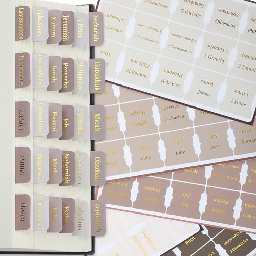 Mr. Pen- Laminated Bible Tabs, 75 pcs, Easy-to-Read & Apply - color: Mystic Forest