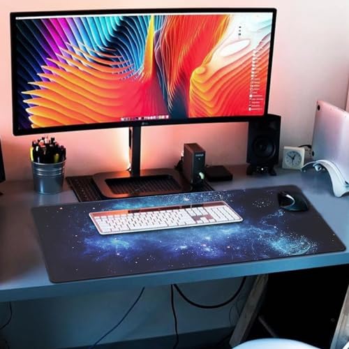 XXL Gaming Mouse Pad 35.4x15.7 Professional Large Mouse Pad & Computer Game Mouse Mat-90x40 Spacebluedot - color: Spacebluedot, size: 35.4L x 15.7W inches