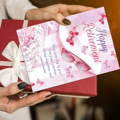 Retirement Card for Women, Funny Farewell Card for Coworker - color: BK-001