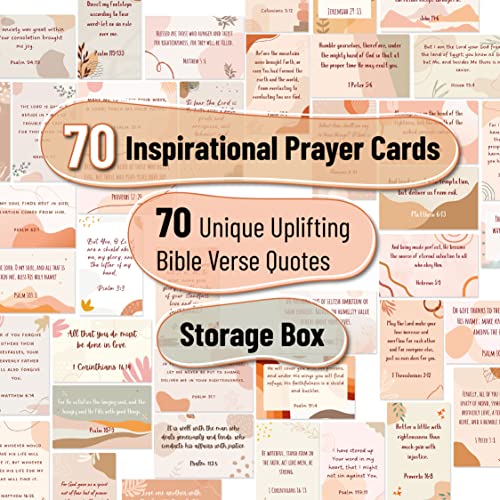 Mr. Pen- Prayer Cards, 70 Unique Bible Verse - color: Boho, size: 70 Pack, 3.45" x 2.15”