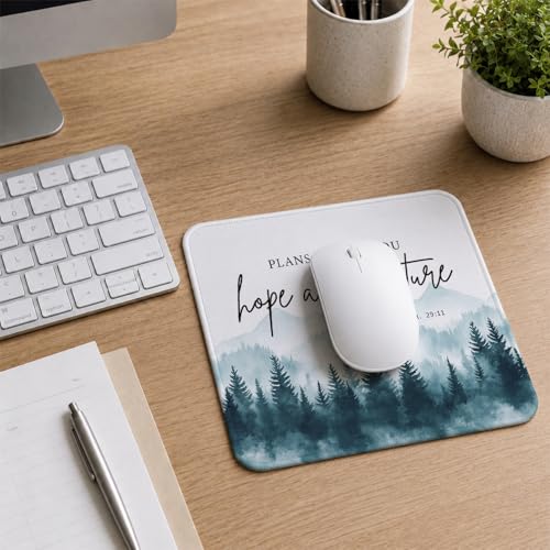 QIYUHOY Inspirational Christian Mouse Pad, 9.5x7.9 Inch - color: plans to give you