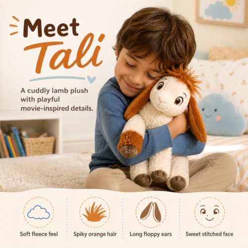 ANGEL STUDIOS | David Tali Plushie | Lamb Plush Toy | Cute Soft Stuffed Animal | Spiked Hair Detail | Self Standing 14 Inches