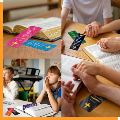 Bible Bookmarks, 120 PCS Mini Prayer Cards with Gold Foil Designs - style: Bible Bookmarks(Gold Foil Designs )