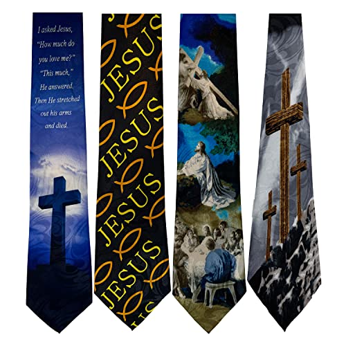 Steven Harris Pack Of 4 Mens Christian Religious Neckties
