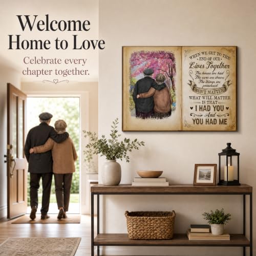 Ipplee Personalized Couples Canvas Together Forever Wall Art for Wife - color: Design22