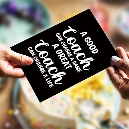 Chenive Thank You Coach Card, Coach Birthday Card, Coaches Retirement Gifts for Men Women, Basketball Soccer Football Volleyball Wrestling Sports Coaches Appreciation Gifts - color: Thank You Coach
