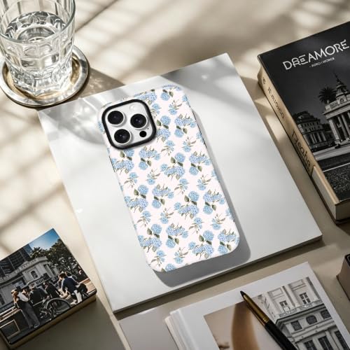 Kairos for iPhone 17 Case - Military Protection Blue Hydrangea Pattern - color: bluecut, size: iPhone 17(6.3,2025)