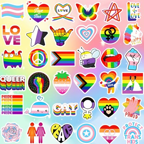 300 PCS Pride Stickers Bulk, Mixed All Kinds of LGBTQ+ Stickers for Trans Lesbian LGBTQ Bi, Gay Pride Accessories, Rainbow Stickers for Pride Month Decorations & Party Supplies(No Duplicates) - style: 300 PCS Pride Stickers