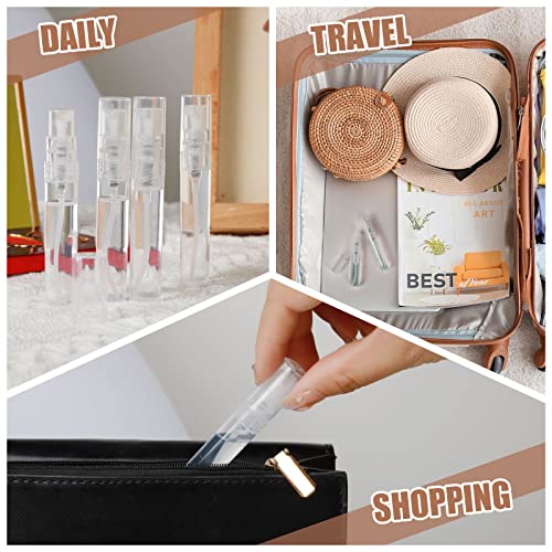 Fandamei 60PCS 5ml Mini Spray Bottle, Mini Clear Plastic Spray Bottle Empty, Fine Mist Refillable Mini Perfume Bottle, Perfume Atomizer, Small Empty Sample Containers, Plastic Portable Travel Bottle - size: 5ml