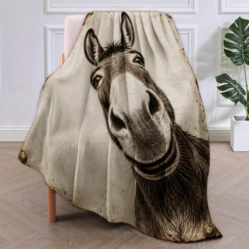 Funny Donkey Blanket Gifts for Women Kids - color: Donkey, size: 40"x50"