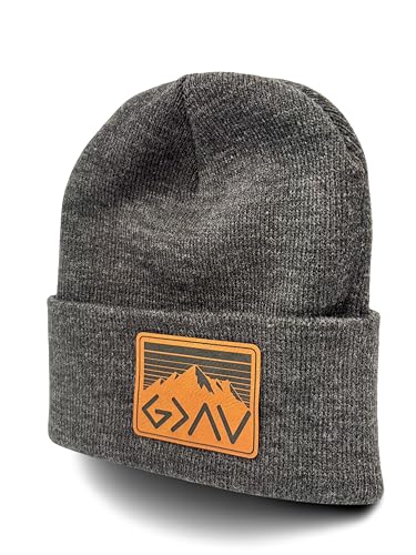 God is Greater Than The Highs and Lows Trucker Hat Women's Hat All Black Sun Hat Men Gifts for Girlfriends Cool Cap - color: Heather Grey Beanie