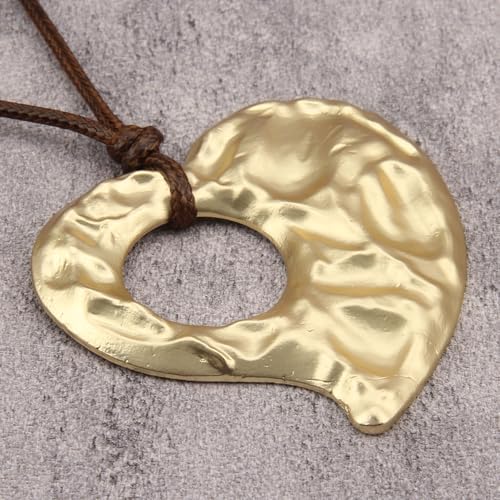 Leather Necklace for Women Long Boho Pendant Hippie Choker Necklace Bohemian Layered Leather Rope Wooden Jewelry Gifts - style: Hippie Choker Necklace
