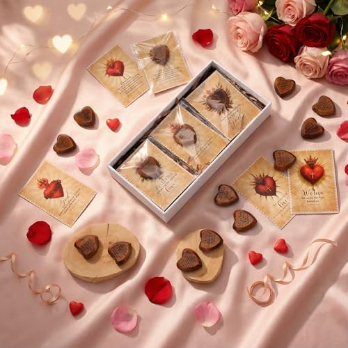 Gerrii 60 Set Christian Token Gift Jesus Love Heart Pocket Hugs, Dark Brown - color: Dark Brown