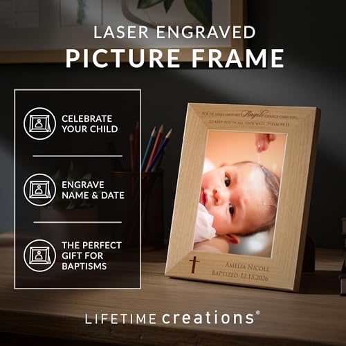 Lifetime Creations Baptism Picture Frame 4x6 Vertical, Boy or Girl - color: Custom - Baptism, size: 4" x 6" Portrait